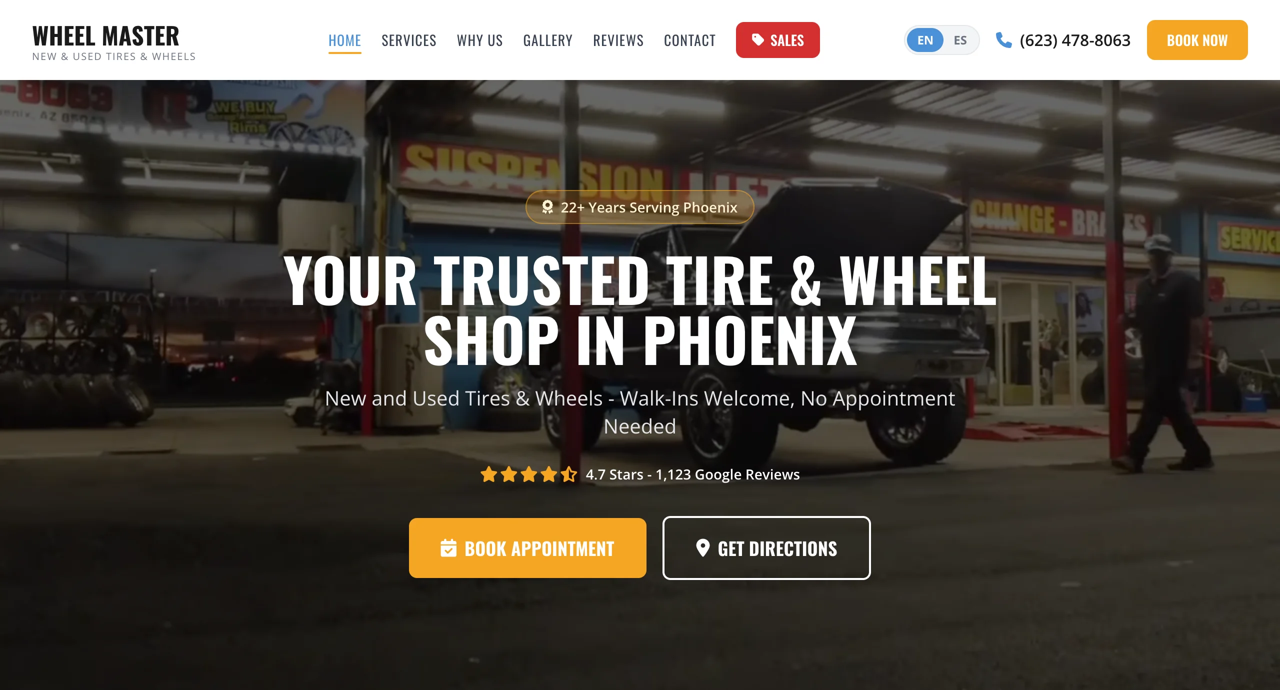Wheel Master website screenshot
